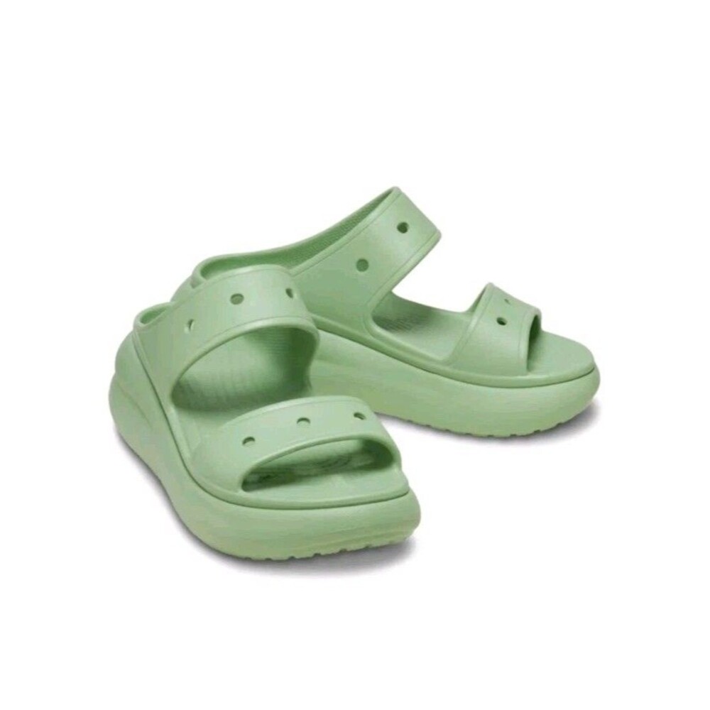 Crocs Classic Crush Men and Women's Sandals Green Size Men 7 Women 9